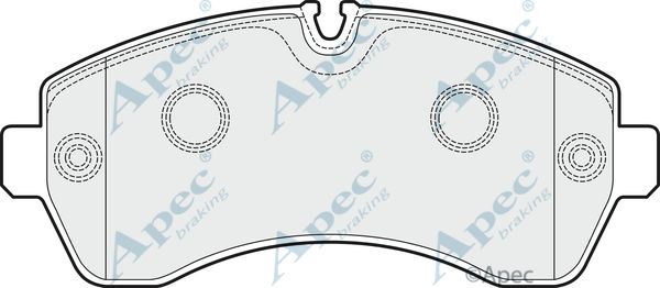 APEC BRAKING Комплект тормозных колодок, дисковый тормоз PAD1514